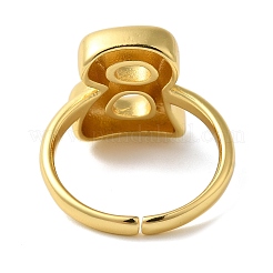 Initials Brass Open Cuff Ring for Women&nbsp;RJEW-N046-02B-G