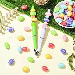 60Pcs 6 Colors Opaque Acrylic European Beads&nbsp;SACR-CJ0001-92