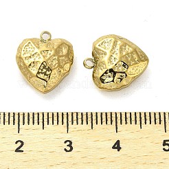 304ステンレスペンダント  ハートチャーム  14KGP本金メッキ  14x12x5mm  穴：1.6mm&nbsp;STAS-L022-108G-02