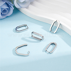 304ステンレススチール製ハギーフープピアス6組  オーバル  ステンレス鋼色  21x12x3mm  ピン：1mm&nbsp;STAS-BBC0010-70P