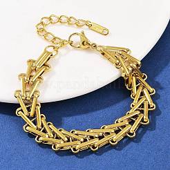 304 Stainless Steel Link Chain Bracelets for Women&nbsp;BJEW-C113-01G
