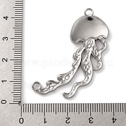 変色しない304ステンレススチールペンダント  クラゲチャーム  ステンレス鋼色  18.5x22x3mm  穴：2mm&nbsp;STAS-U018-03P