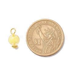 透明なアクリルパーツ  二層ビーズ  鉄のパーツと  丸い模様  14x8mm  穴：2.6mm&nbsp;PALLOY-JF01834-08