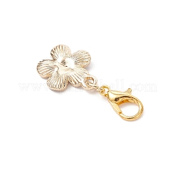 合金エナメルの花のペンダントの装飾  カニカンチャーム  キーホルダー用  財布  バックパック飾り  ミックスカラー  29mm&nbsp;HJEW-JM04235