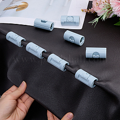 腹筋プラスチック ベッド シート グリッパー  ファスナーベッドシーツクリップ  キルト固定具  ハートを持つ列  濃いグレー  41.5x21.5mm  内径：11.5x16mm&nbsp;AJEW-WH0886-53A