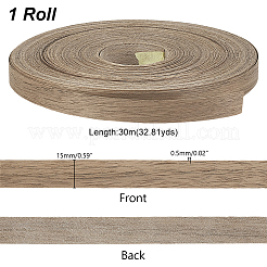 ウォールナットエッジバンドストリップ  キャビネット修理用  家具の修復  キャメル  15x0.5mm  30 m /ロール&nbsp;DIY-WH0504-286A