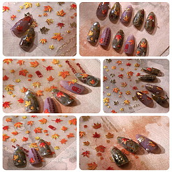 Maple Leaf Pattern PET Nail Art Stickers&nbsp;MRMJ-WH20816-001A