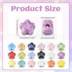 30Pcs Handmade Porcelain Bead&nbsp;PORC-YW0001-75
