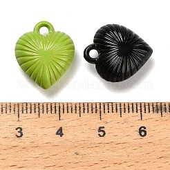 ベーキングペイントアクリルパーツ  ハート  ミックスカラー  17x15x8mm  穴：2mm&nbsp;OACR-H059-01A