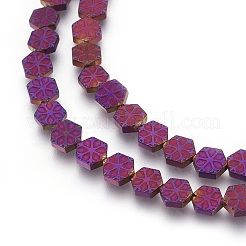 Electroplated Non-magnetic Synthetic Hematite Beads Strands&nbsp;G-P392-G01