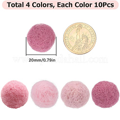 40Pcs 4 Colors Wool Felt Balls&nbsp;DIY-SC0022-52