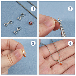 4Pcs 925 Sterling Silver Ice Pick Pinch Bails&nbsp;FIND-HS0002-08A