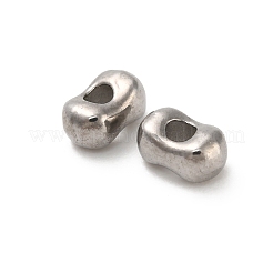 304ステンレススチールビーズ  コー​​ヒー豆  ステンレス鋼色  5x3x2.5mm  穴：1.4mm&nbsp;STAS-D204-07P