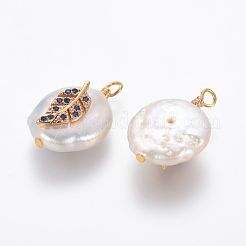 Natural Cultured Freshwater Pearl Pendants&nbsp;PEAR-L027-06