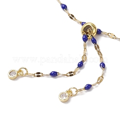 304 Stainless Steel Enamel Dapped Chains Slider Bracelets Making&nbsp;AJEW-JB01293-01
