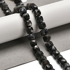 天然ラルビカイトビーズ連売り  多面カット  キューブ  6.5~7.5x6.5~7.5x6.5~7.5mm  穴：1.2mm  約57~58個/連  15.35''~15.55''（39~39.5センチメートル）&nbsp;G-H078-C18-01