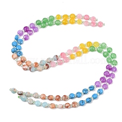 Dyed Natural White Jade & Synthetic Turquoise & Shoushan Stone & Red Netstone Beads Strands&nbsp;G-Z135-B07