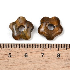 天然石タイガーアイペンダント  花のチャーム  14.5~15x15.5x5~5.5mm  穴：4mm&nbsp;GG-CBA2BD6-01B