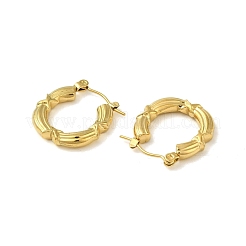 女性用304ステンレスフープピアス  リング  ゴールドカラー  23x2mm&nbsp;EJEW-B054-09G