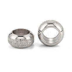 Non-Tarnish Frosted 201 Stainless Steel European Beads&nbsp;X-STAS-B020-13P