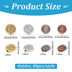 160Pcs 4 Styles Tibetan Style Zinc Alloy Beads&nbsp;FIND-PH0026-39