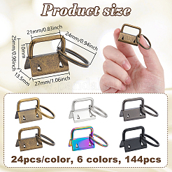 144Pcs 6 Colors Iron Ribbon Ends&nbsp;IFIN-WA0001-01