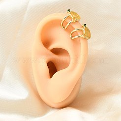 Brass Cuff Earrings&nbsp;EJEW-C186-02C-G