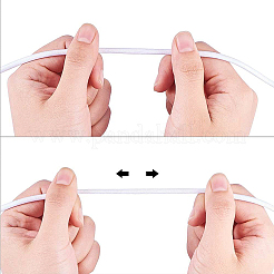 弾性繊維コアスパン弾性コード  ラウンド  ホワイト  3mm&nbsp;EC-BC0001-02-3mm