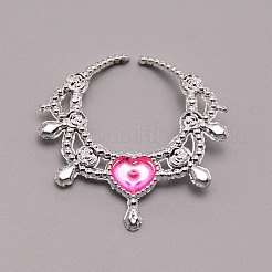 プラスチック人形チャームネックレス  人形ジュエリー作り用品  銀  23~51x18~40x2mm  10個/セット&nbsp;DIY-WH0185-95