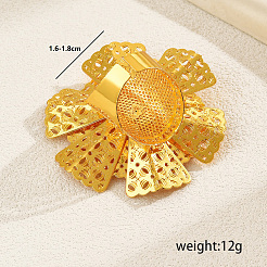 Elegant Hollow Flower Design Iron Cuff Ring for Women Wedding Party&nbsp;PY5913