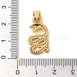 Brass Micro Pave Cubic Zirconia Pendants&nbsp;KK-M099-10G-A