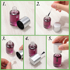 100Pcs Plastic Nail Polish Replacement Brushes for Manicure&nbsp;MRMJ-CP0001-48