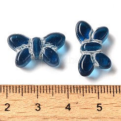 透明なランプワークビーズ  蝶  ミックスカラー  11x19x6mm  穴：1mm  約55~65個/100g&nbsp;LAMP-P065-02A