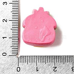 Deep Pink Cute Opaque Resin Cabochon&nbsp;CRES-I040-01C