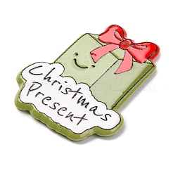 Christmas Series Printed Opaque Acrylic Pendants&nbsp;OACR-Q080-01C