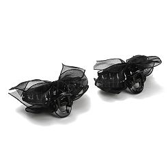 ポリエステル＆樹脂製のヘアクリップ  蝶結び  ブラック  65~70x85x35~36mm&nbsp;MRMJ-P021-03