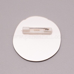 Planet Flat Round Plastic Brooch for Backpack Clothes&nbsp;JEWB-TAC0007-16