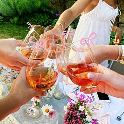 32Pcs 8 Styles Opaque Acrylic Wine Glass Cabochon&nbsp;OACR-SC0002-82B