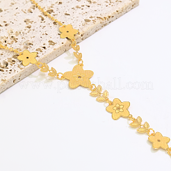 Vintage Flower Brass Link Ring Bracelets&nbsp;XK9574-2