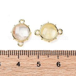 Brass Natural Gemstone Connector Charms&nbsp;KK-Z096-01G