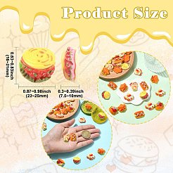 オペーク樹脂カボション  模造パン  混合図形  ミックスカラー  16~21x22~25x7.5~10mm&nbsp;CRES-CJC0001-45