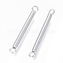 変色しにくい304ステンレススチールリンクコネクター  コラム  ステンレス鋼色  25.5x2mm  穴：1.6mm&nbsp;X-STAS-F227-02-P