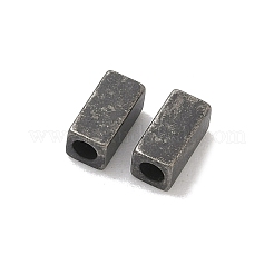 レトロ316サージカルステンレスビーズ  直方体の  アンティークシルバー  6x3x3mm  穴：1.6mm&nbsp;STAS-L307-08AS-02