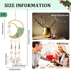 Crystal Chandelier Glass Teardrop Pendant Decorations&nbsp;HJEW-PH01778-03