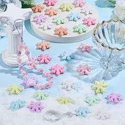 36Pcs 9 Colors Luminous Transparent & Opaque Acrylic Beads&nbsp;OACR-SC0002-80