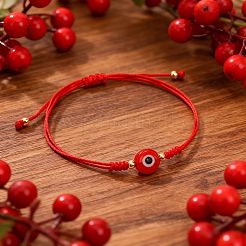 Handmade Lampwork Evil Eye Bead Braided Bracelets&nbsp;RO1505-2