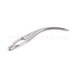 アイアンドレッドヘアインターロックニードルツール  シスターロックかぎ針編みツール  プラチナ  73x9x1.8mm  穴：5.5mm&nbsp;TOOL-B004-02P