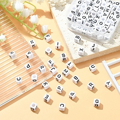 Acrylic Horizontal Hole Letter Beads&nbsp;MACR-YW0002-28
