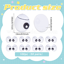 100Pcs Glass Craft Doll Eye&nbsp;DOLL-BC0001-02B
