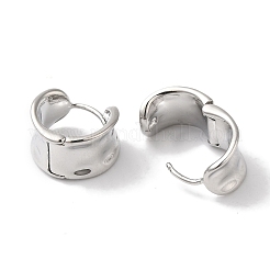女性用リング真鍮フープピアス  プラチナメッキ  11x8mm&nbsp;EJEW-U008-10P